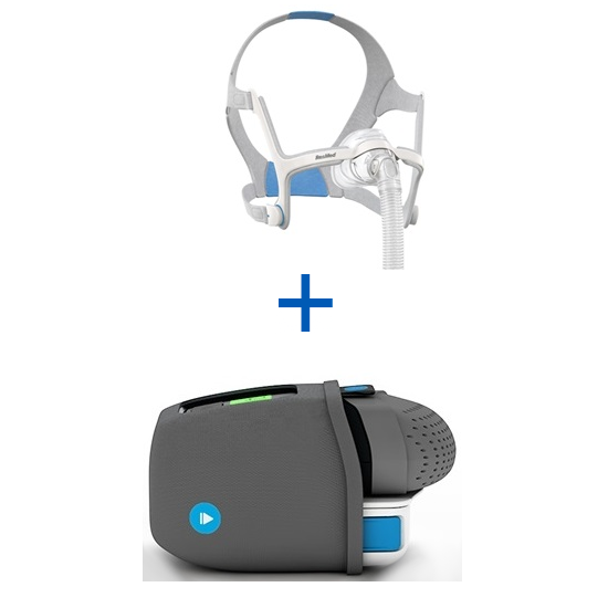bild Auto-CPAP de viaje Breas Z1 Auto Unplugged con batería + Mascarilla Nasal ResMed AirFit™ N20 uit Linde Médica