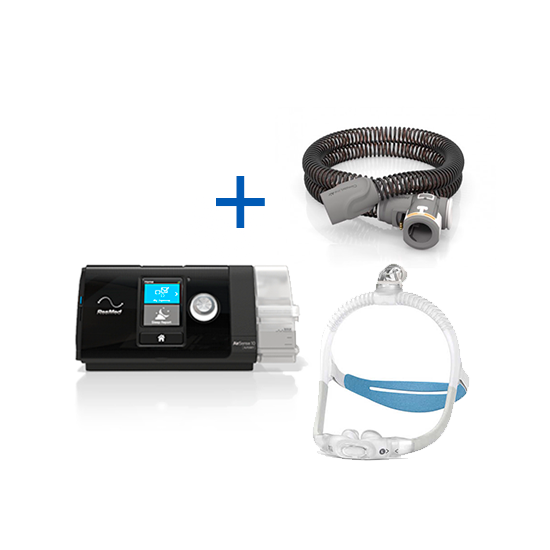 bild Auto-CPAP ResMed AirSense™ 10 Autoset + Humidificador + Tubo calentador + Mascarilla Nasal con olivas ResMed AirFit™ P30i uit Linde Médica bild Auto-CPAP ResMed AirSense™ 10 Autoset + Humidificador + Tubo calentador + Mascarilla Nasal con olivas ResMed AirFit™ P30i uit Linde Médica
