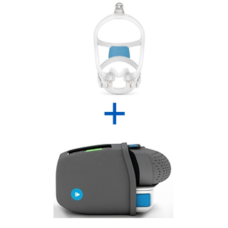 bild Auto-CPAP de viaje Breas Z1 Auto Unplugged con batería + Mascarilla Facial ResMed AirFit™  F30i uit Linde Médica